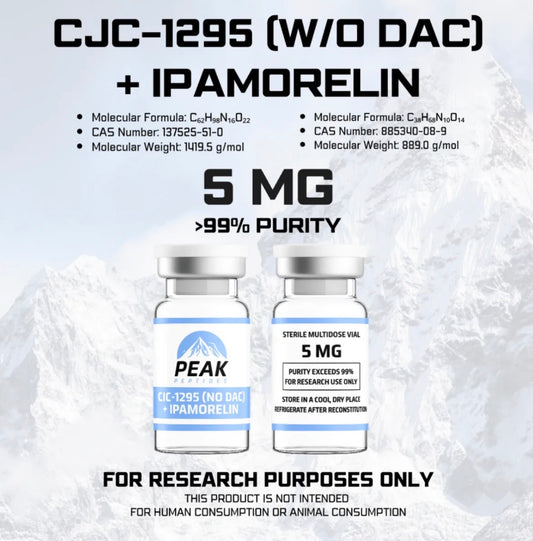 CJC-1295 (W/O DAC) + IPAMORELIN (10 MG) (10 VIALS)