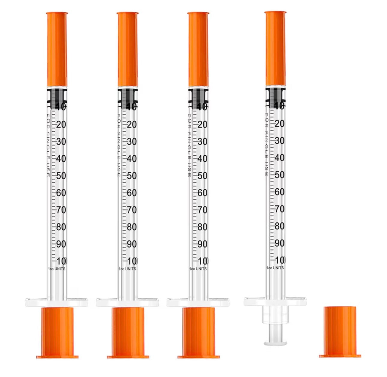 1ml 31G 5/16” 8mm Syringe with Needle, Individually Wrapped, Pack of 100